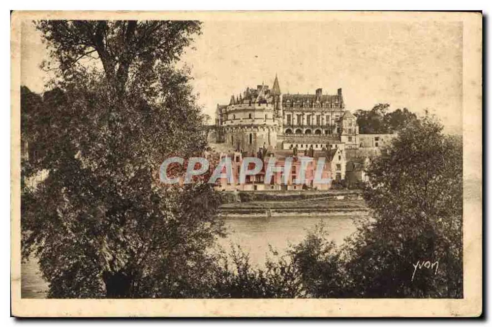 Schloss Amboise — Ansicht von den Ufern der Loire — Édition d'Art YVON, Neuilly Paris - Vorderseite