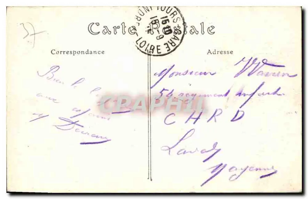 Tours — Catedral de São Gatien, Fachada — O. J. ND. - Verso