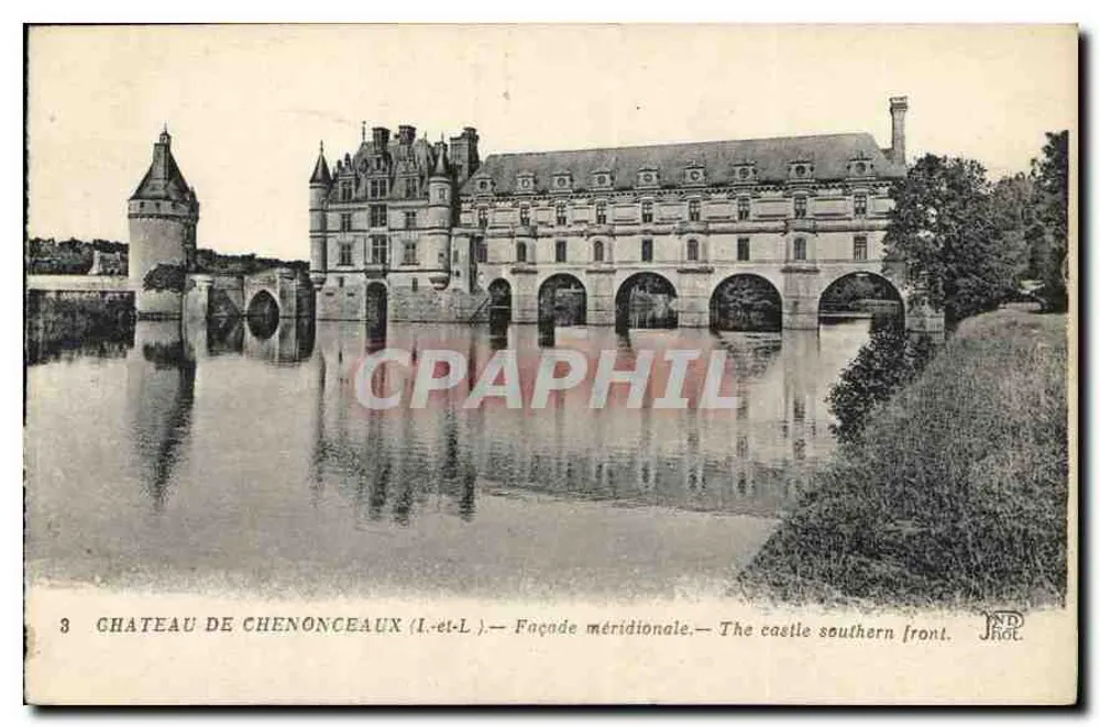 Zamek Chenonceaux (Loira) — Façada południowa — wyd. P.P. Phot. - Awers