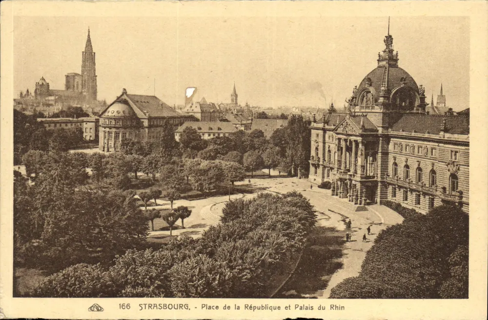 Strasbourg - Place de la République und Palais du Rhin — Seriennummer 166 - Vorderseite