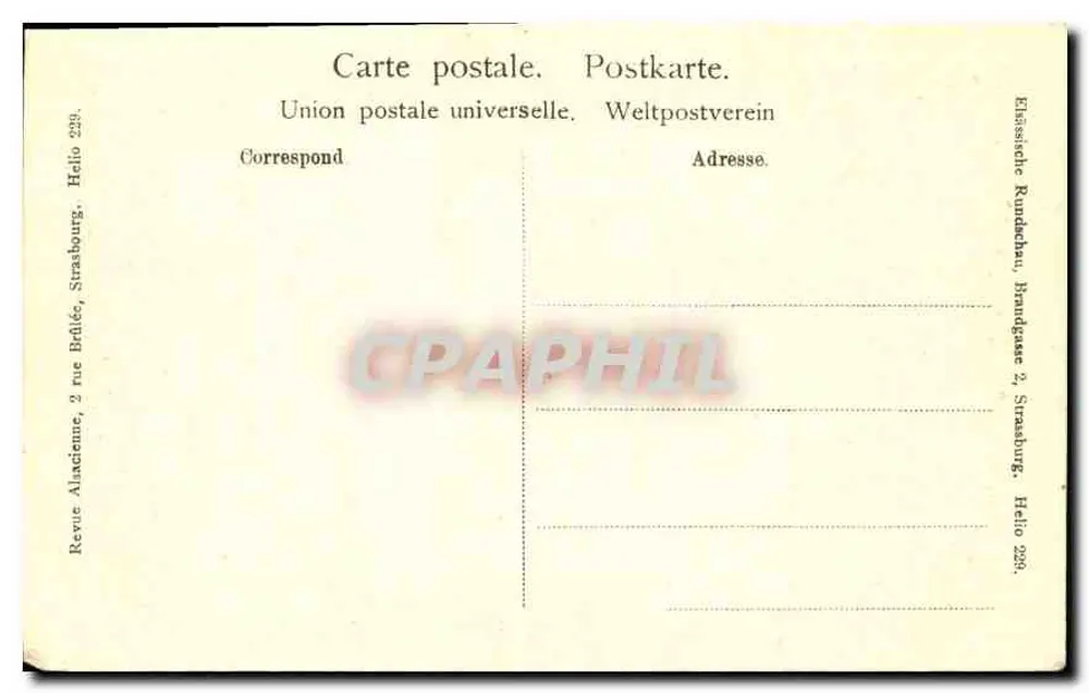 Catedral de Estrasburgo — As Virtudes — Editor Helio, n° 229 - Verso