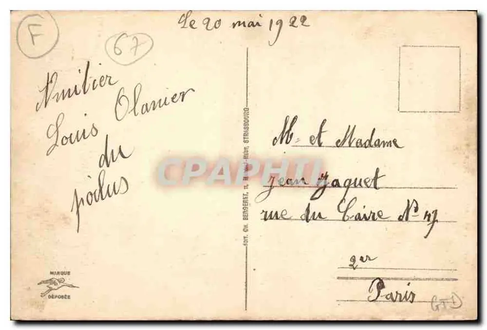 Straßburg - Die Kathedrale - Die astronomische Uhr — n° 516 - Rückseite