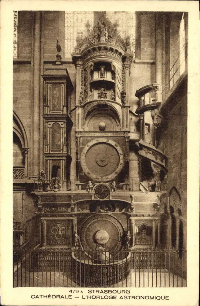 Straßburg — Kathedrale — Die astronomische Uhr — Verlag Braun & Cie, Nr. 479A - Vorderseite