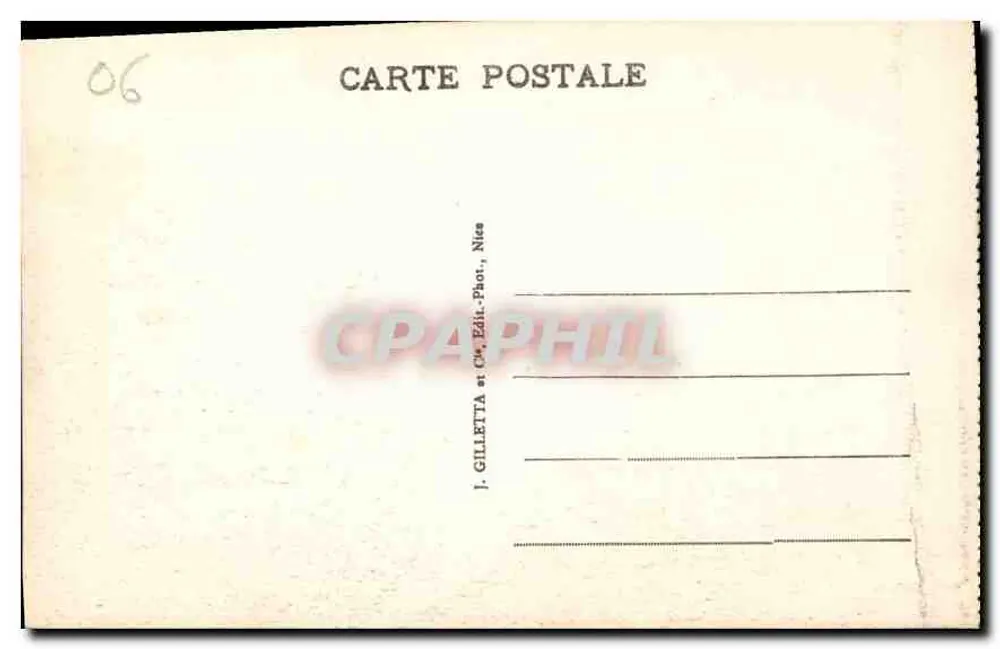 Monte-Carlo — Allgemeiner Blick von der Corniche Straße — Verlag Gilletta, Nr. 852 - Rückseite