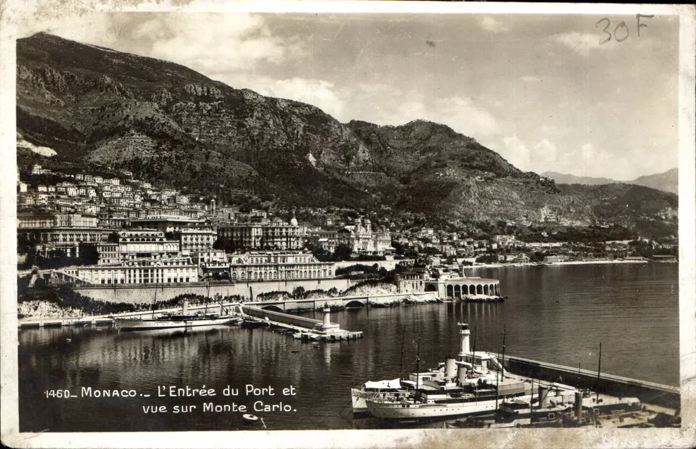 Monaco — Der Eingang zum Hafen und Blick auf Monte Carlo — Edition La Ligue de Paris, Nr. 1460 - Vorderseite