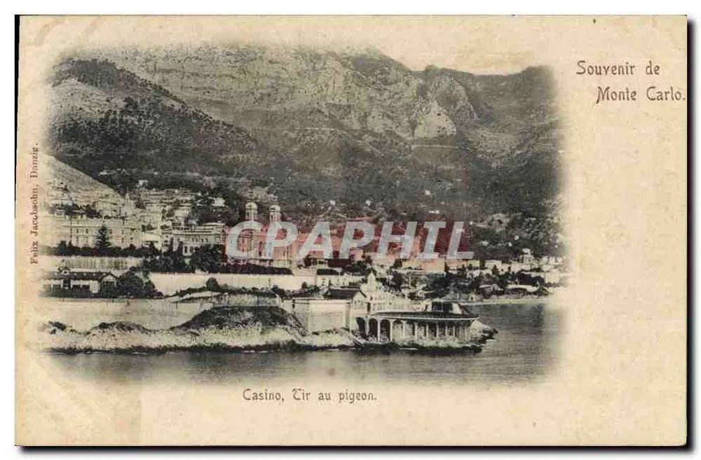 Casino, Schießen auf Tauben — Erinnerung an Monte Carlo — Felix Jacobson, Dussé - Vorderseite