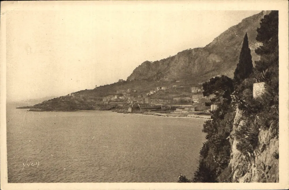 Monaco - Die Anse du Canton — Ansicht der Gärten von Monaco — Éditions d'Art Yvonn - Vorderseite