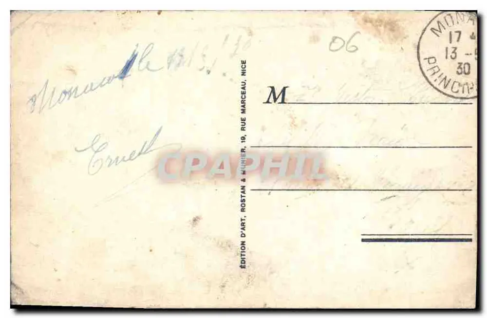 Mônaco — Vista sobre Monte-Carlo. RM — 210 - Verso
