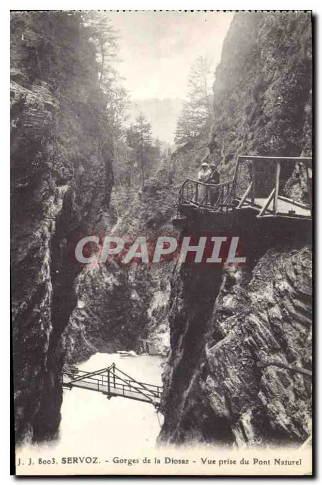 Gorges de la Diosaz - Ansicht vom Natürlichen Brücke — J. J. 8003. SERVOZ - Vorderseite