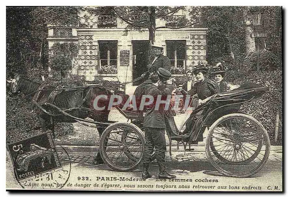 Paris-Moderne — As mulheres cochères — C.M. n°932 - Frente