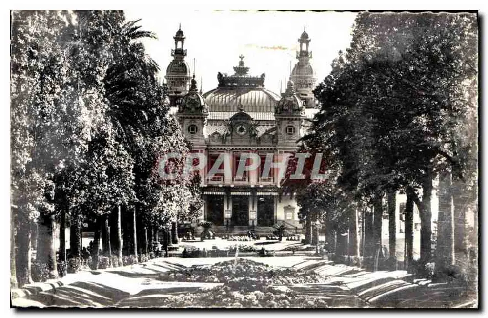 Fassade und Garten des Casinos von Monte-Carlo — Fürstentum Monaco — Ausgabe E.F. - Vorderseite