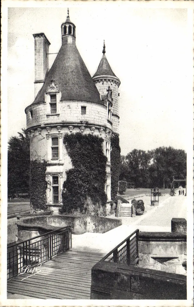 Chenonceaux — A Torre das Marcas — Edição de Arte A. Brière, Angers - Frente