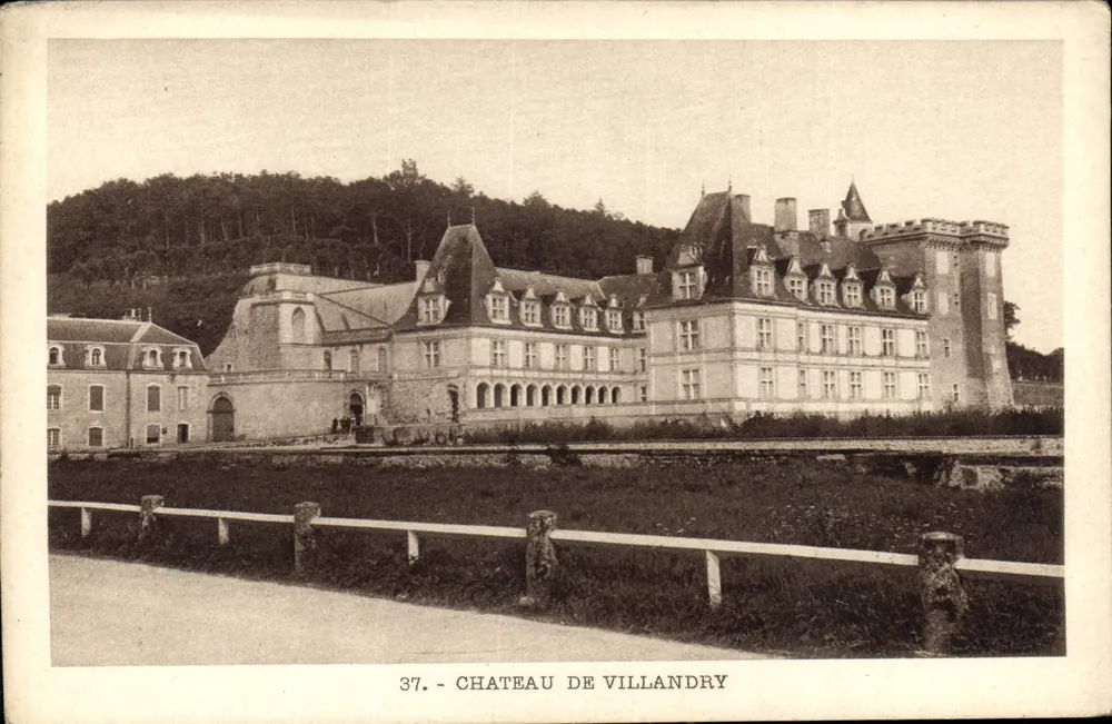 Castelo de Villandry — visão panorâmica — Série de Luxo, n° 37 - Frente