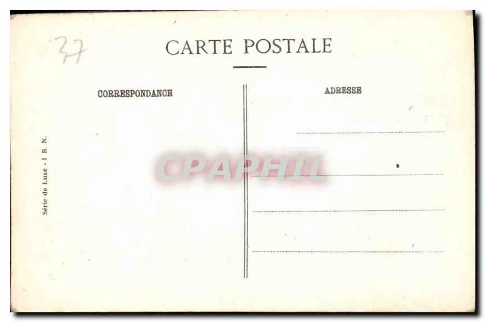 Castelo de Villandry — visão panorâmica — Série de Luxo, n° 37 - Verso