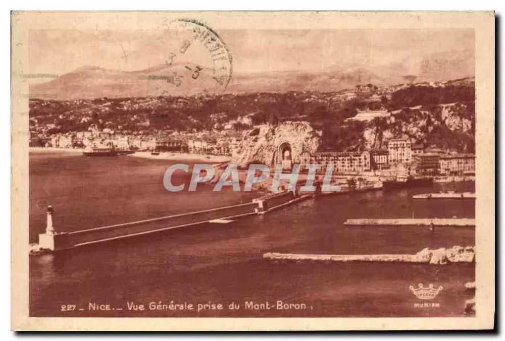 Nice — Vista Geral tirada do Mont-Boron — Puntar - Frente