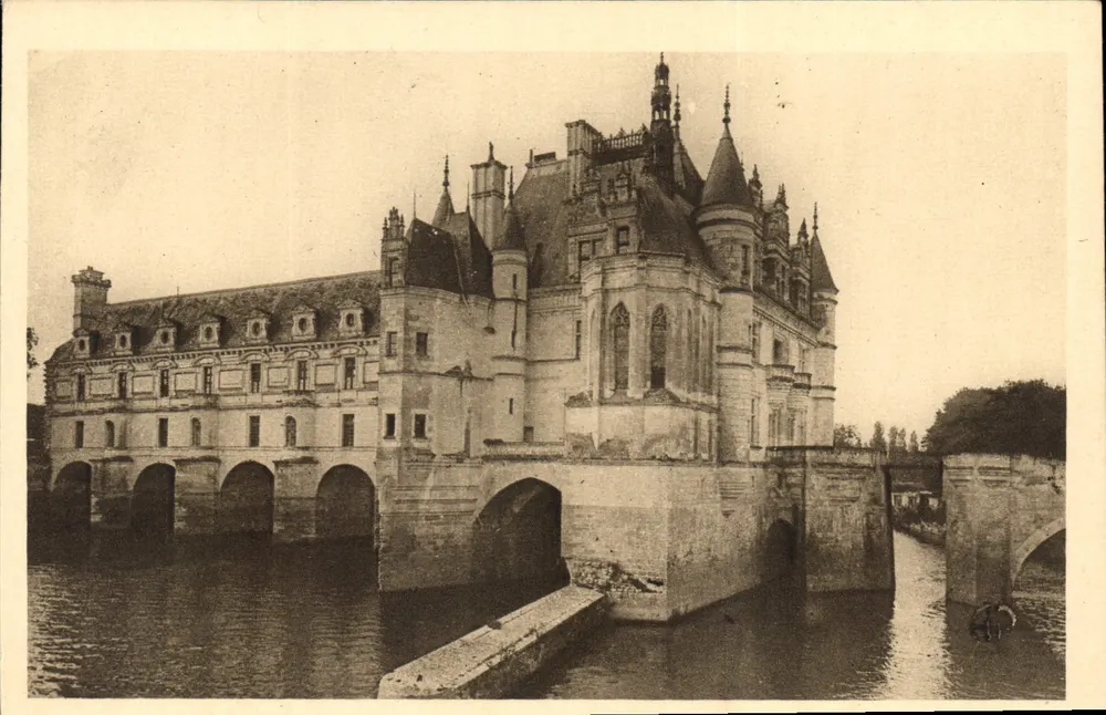 Castello di Chenonceau — Facciata Nord-Est — E. DUPRÉ, Tours - Recto