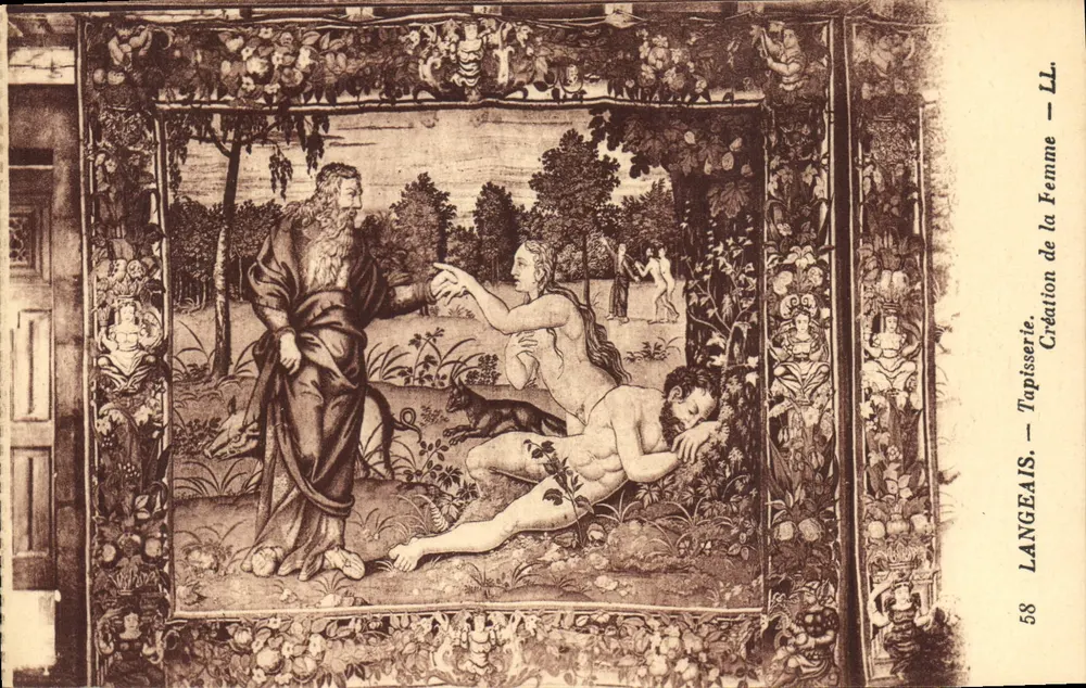 Criação da Mulher — Tapeçaria — Langeais - Frente