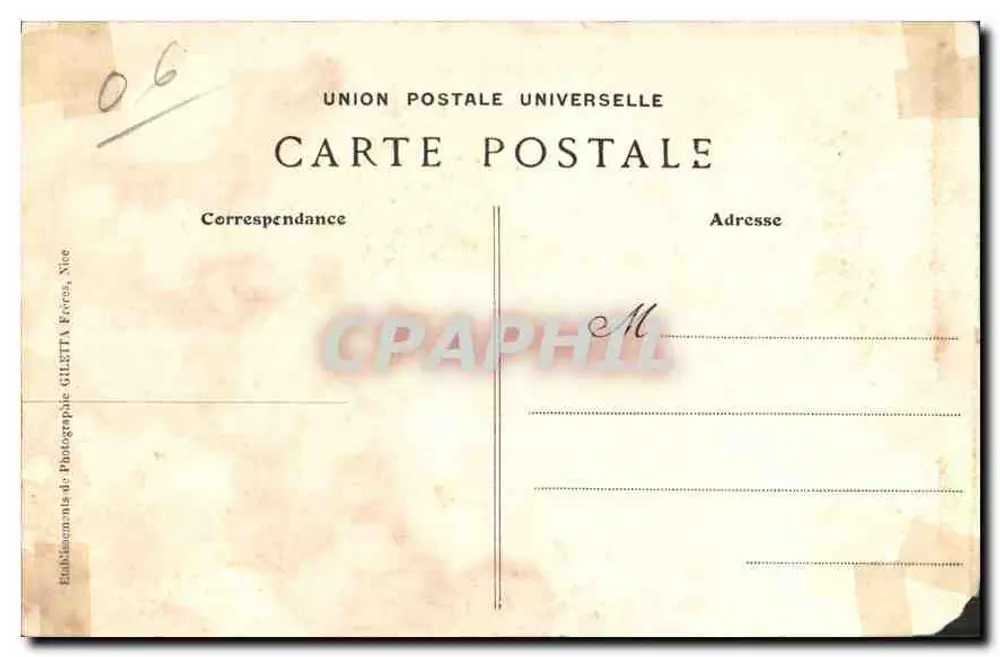 Juan-les-Pins — La Pinède — Uitgave Giletta, foto, Nizza - Achterkant