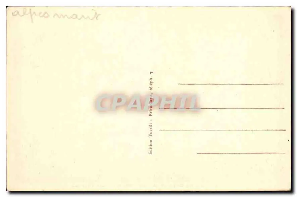 Peira-Cava (A.M.), alt 1500 m. — Les Casernes - Verso