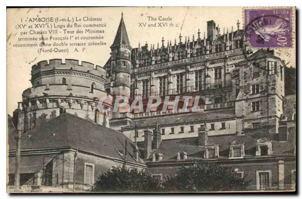Amboise — O Castelo (séculos XV e XVI) — editor A. P. - Frente