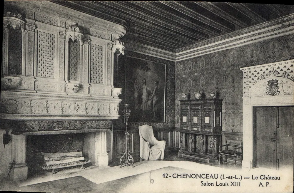 Chenonceau (Loire-et-Loire) — Das Schloss, Salon Louis XIII — A.P. - Vorderseite