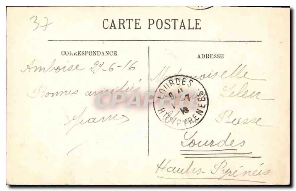 Amboise — O Castelo e o Quai — LL. - Verso