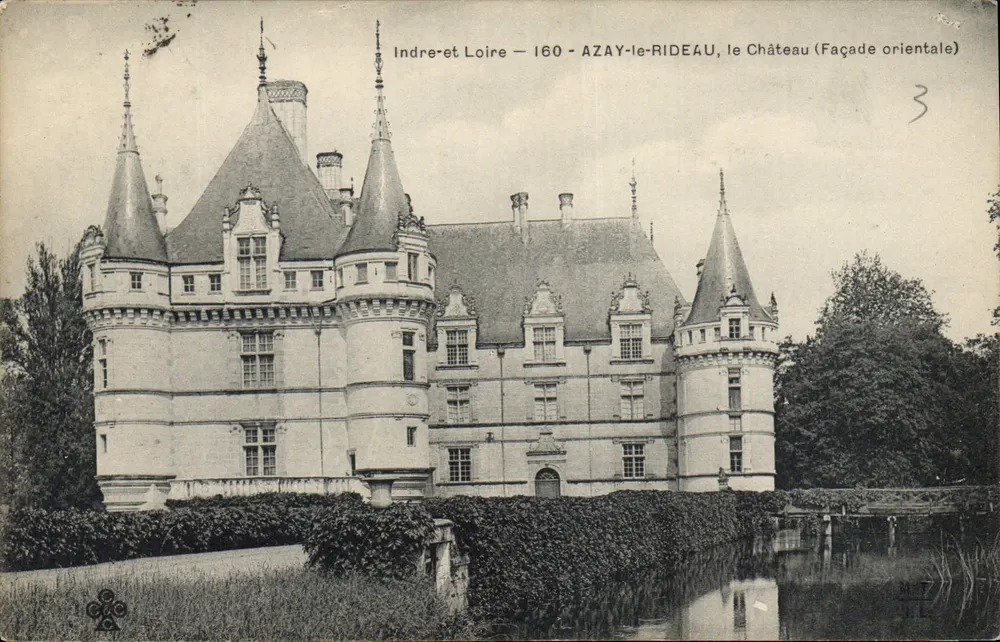 Azay-le-Rideau, o Castelo — Fachaça oriental — editor desconhecido, n° 3 - Frente