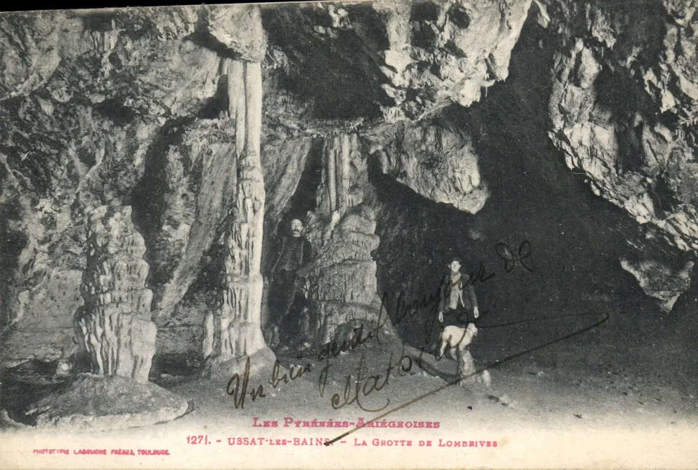 Ussat-les-Bains — A Gruta de Lombrives — Fototipia Labouche, Toulouse, n°1271 - Frente