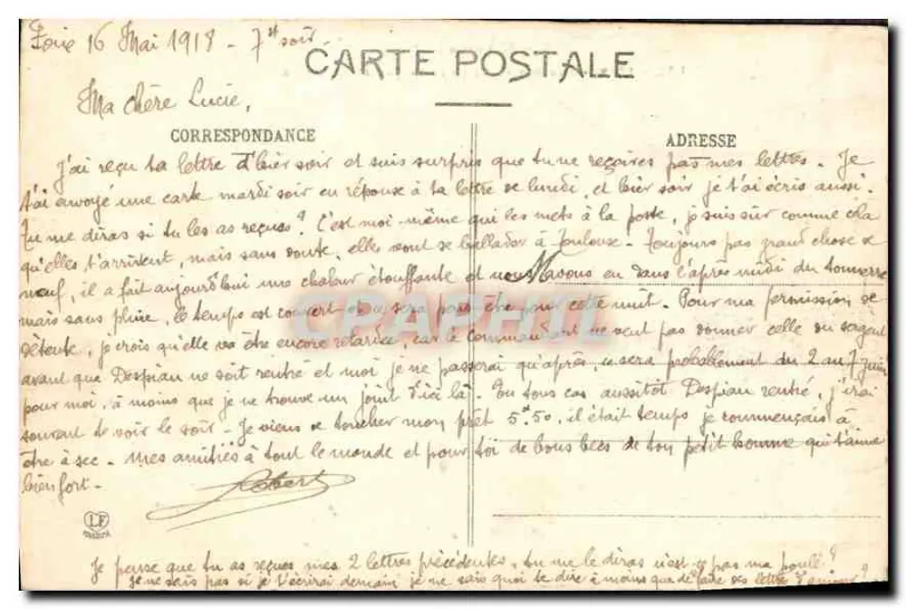 Foix — Blick auf die Stadt und das Tal der Ariège — Phototypie Lagodone, Toulouse, n°1162 - Rückseite