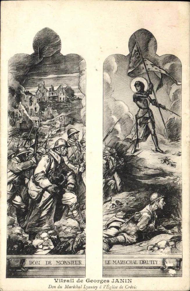 Fensterbild von Georges JANIN — Geschenk des Generals Lyautey an die Kirche von Crévii — Verlag nicht sichtbar - Vorderseite
