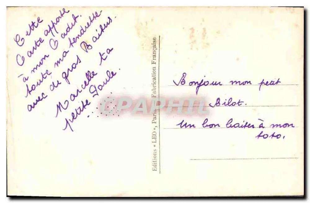 Mulher sorridente — retrato — LEO Paris 5826 - Verso