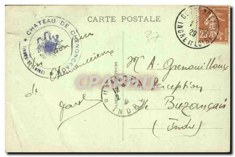 Castelo de Chenonceaux — Quarto de François I — Credência italiana do século XVI - Verso