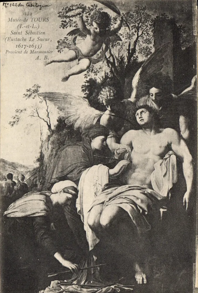 Heiliger Sebastian — Gemälde von Eustache Le Sueur (1617-1655) — Musée de Tours - Vorderseite