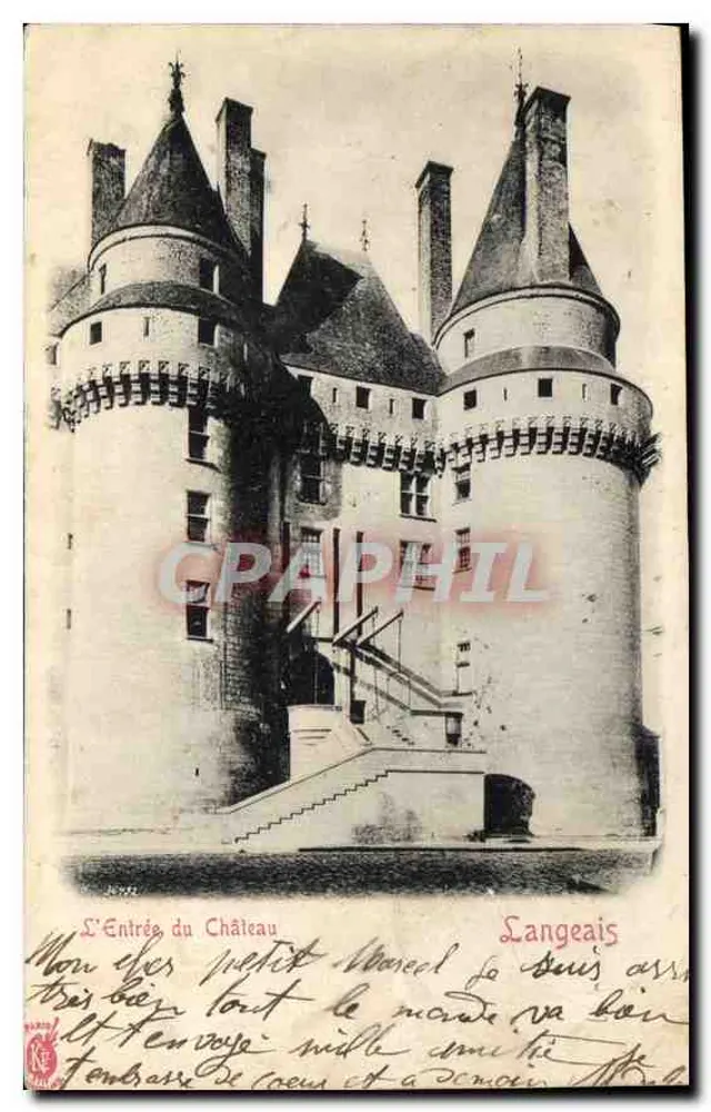 L'Entrée du Château — Langeais — uitgever niet geïdentificeerd - Voorkant