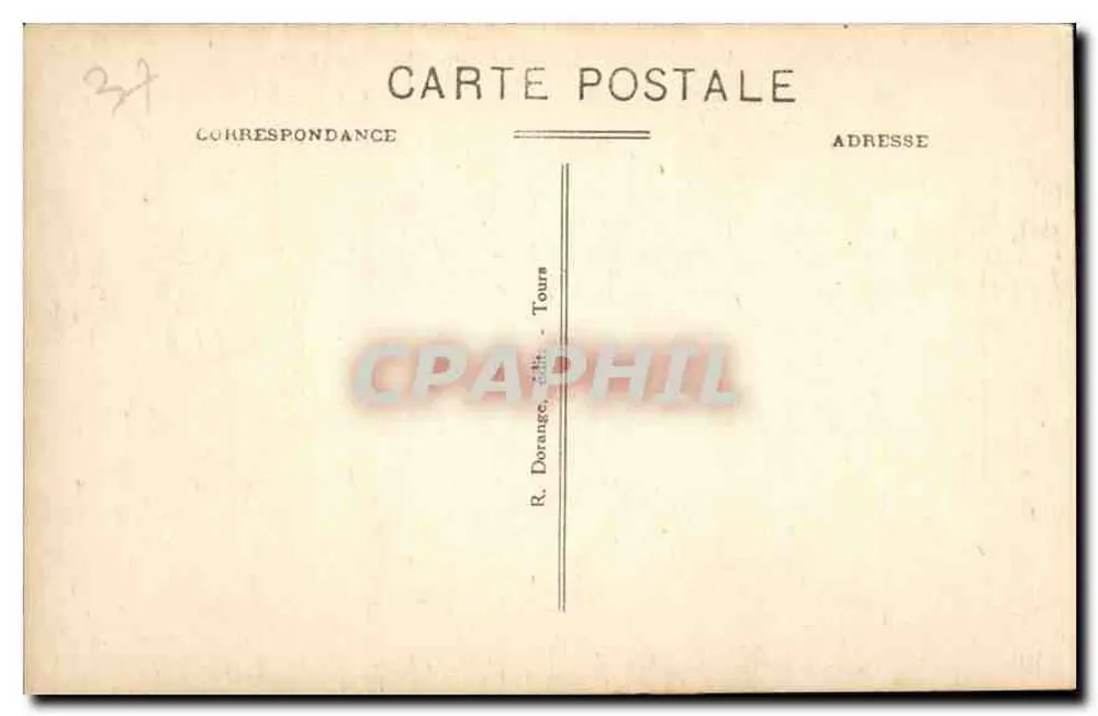 Azay-le-Rideau (Indre-et-Loire) — Nationaler Schlossbau 16. Jh. und die Indre — Verleger R. Dorange, Tours - Rückseite