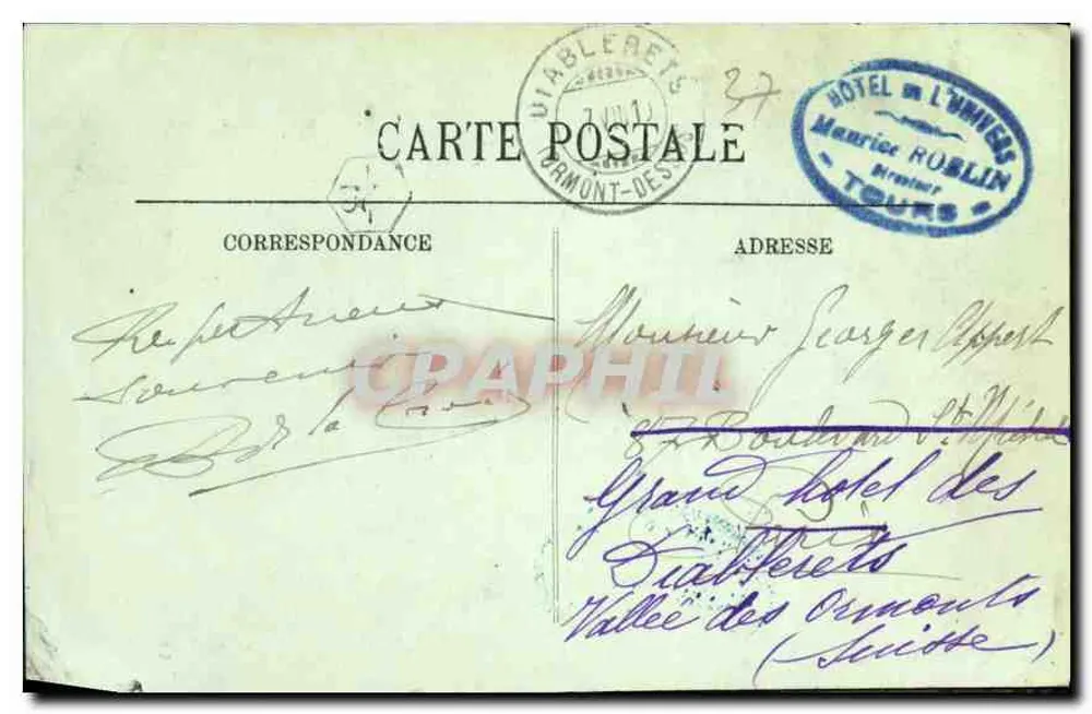 Chenonceaux — O Castelo — A Fachada Oriental — LL. - Verso
