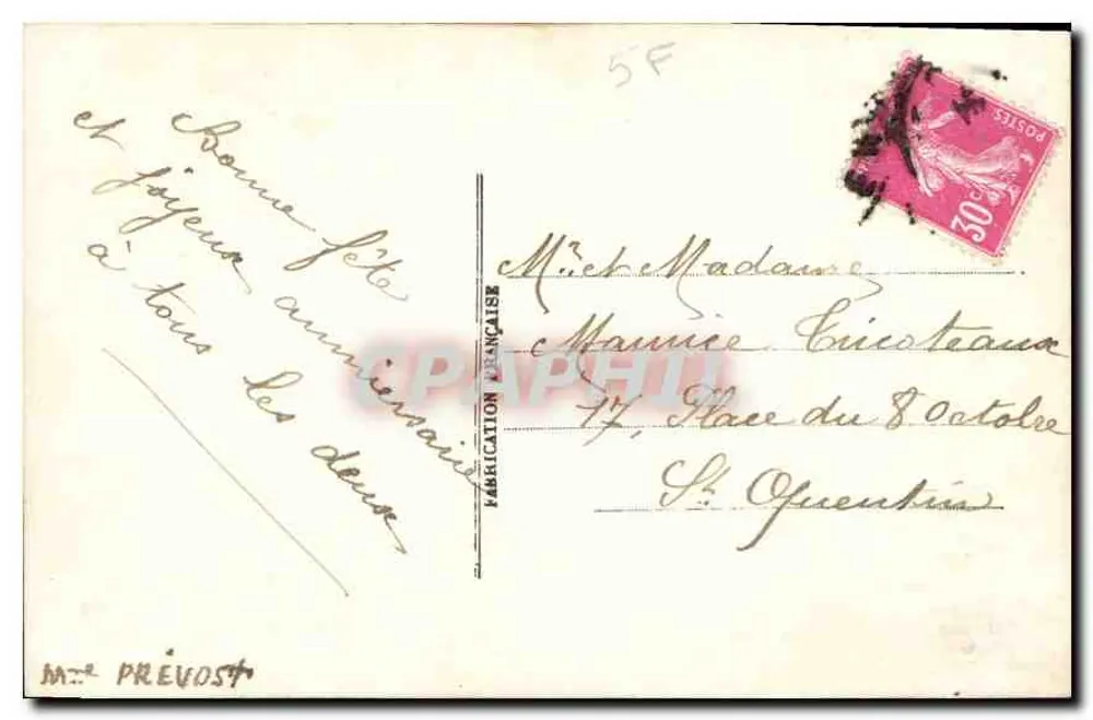 Paar in historischem Kleid — Frohe Geburtstagsfeier — Pisa Paris 141 - Rückseite