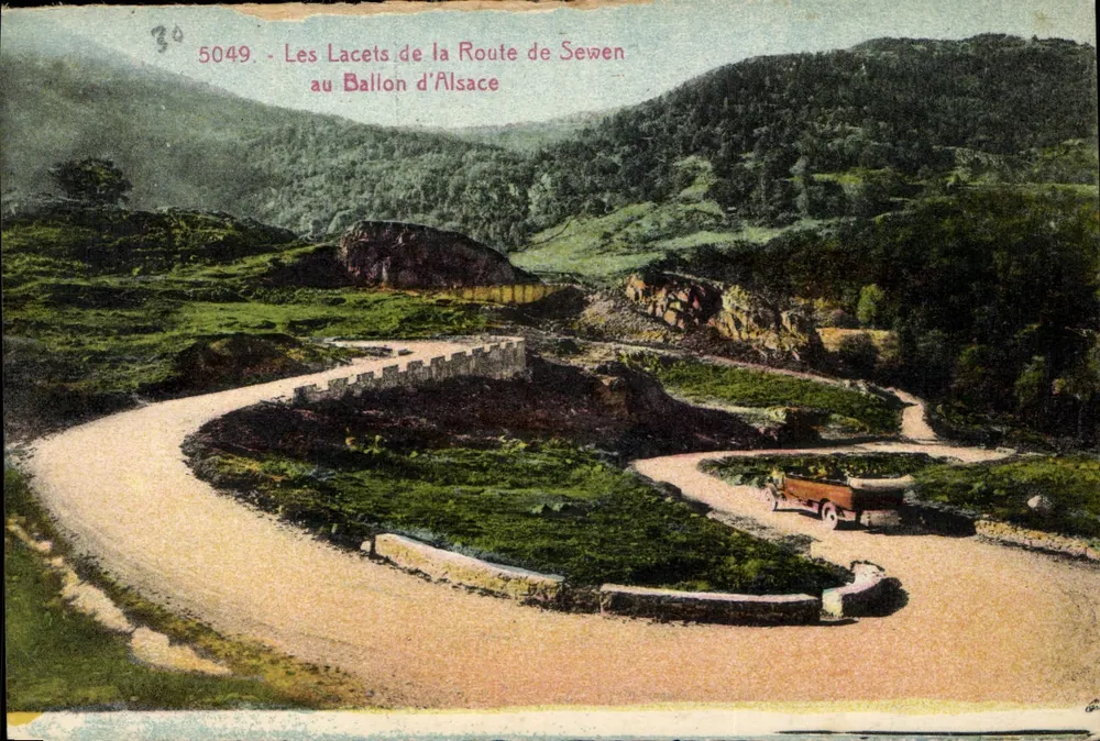 Die Kurven der Straße von Sewen zum Ballon d'Alsace — Karte n°5049 - Vorderseite