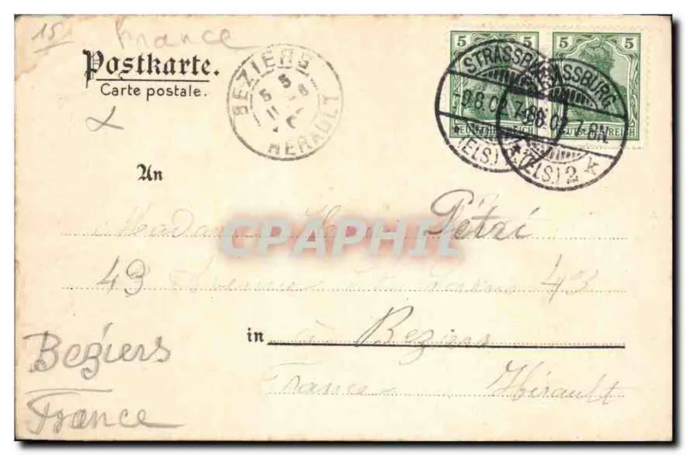 Strasbourg - Münster — editor Kunstverlag v. Felix Lübb, Strasbourg, n° 8163a - Verso