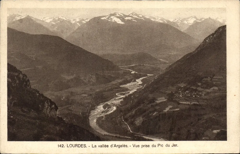 Lourdes - Tal von Argelès - Aufnahme vom Pic du Jer - Vorderseite