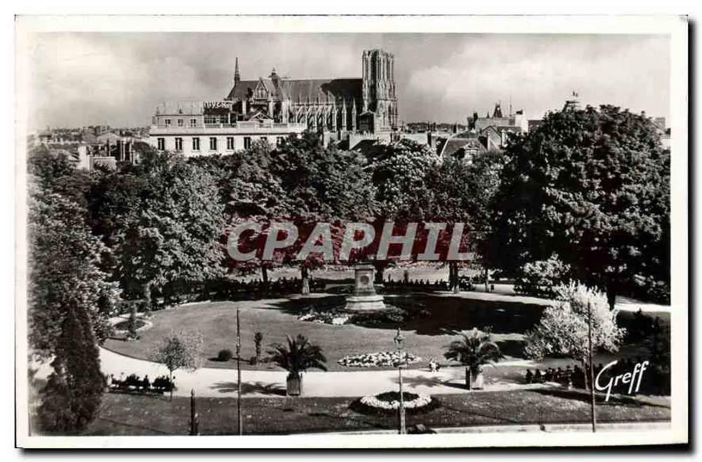 Reims - Der öffentliche Garten und die Kathedrale — Edition Greff, Nr. 157 - Vorderseite