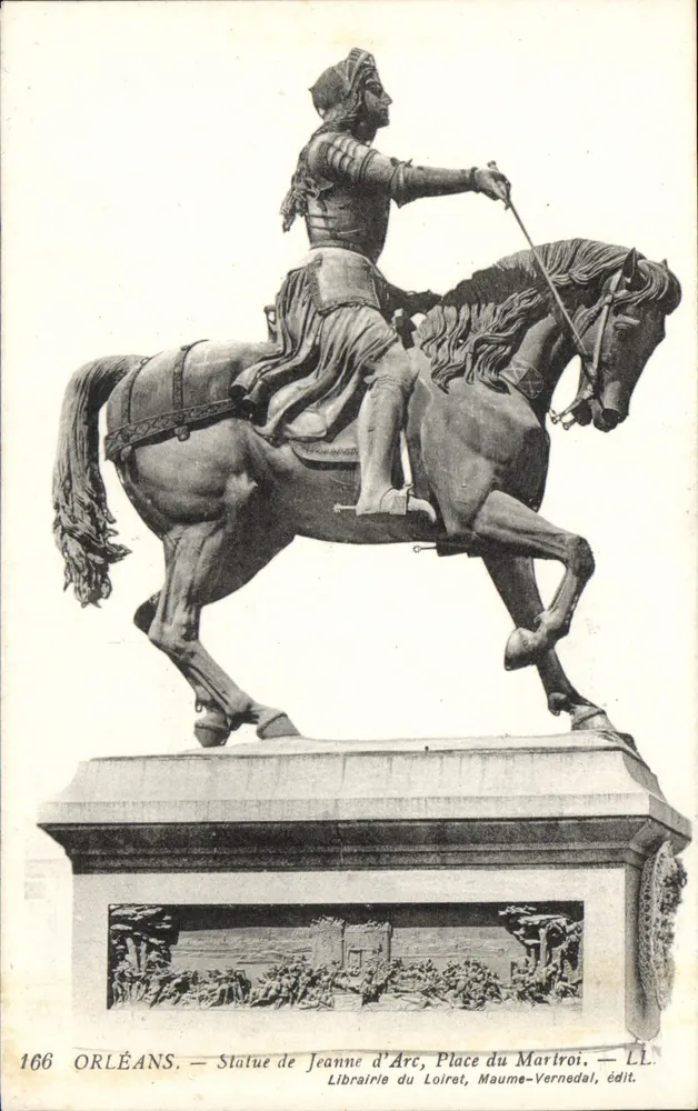 Orléans — Statue der Jeanne d'Arc, Place du Martroi — Librairie du Loiret, Maume-Vernedal, Verlag - Vorderseite