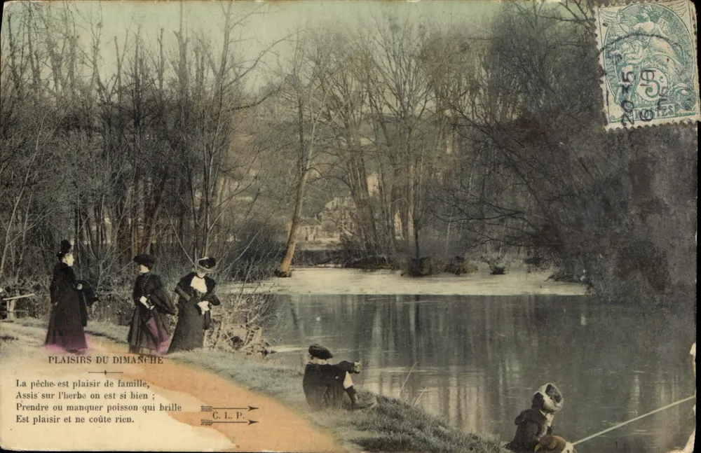 Prazeres do Domingo — Poema sobre a pesca familiar — C. L. P. - Frente