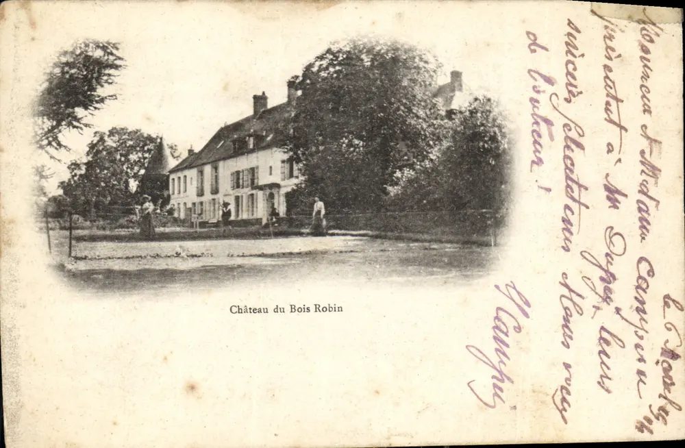 Zamek Bois Robin — Chaumont, Seine-Maritime — wydawca nieznany, numer seryjny nie widoczny - Awers