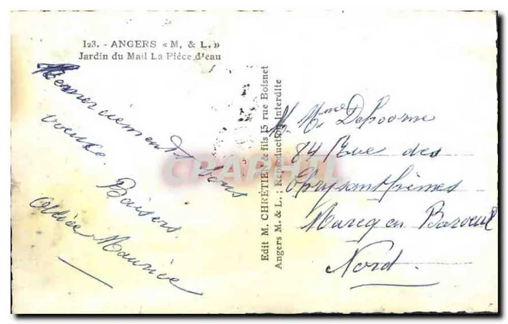Jardin du Mail - Die Wasserstelle — Verlag Emeechia, n° 123 - Rückseite