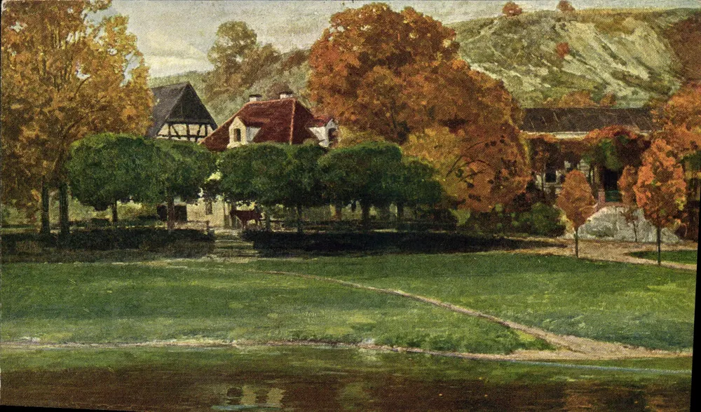 Ch. Palmié, Steinwirtshaus bei Eger — Museum der bildenden Künste, Leipzig — Verlag E. A. Seemann, Nr. 50 - Vorderseite