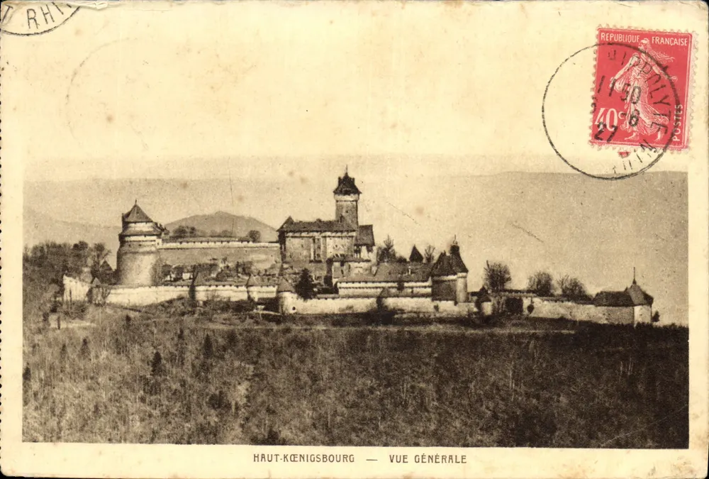 Haut-Kœnigsbourg — Vue générale — Édition spéciale du Château, Braun & Cie, H.-Rhénan - Frente