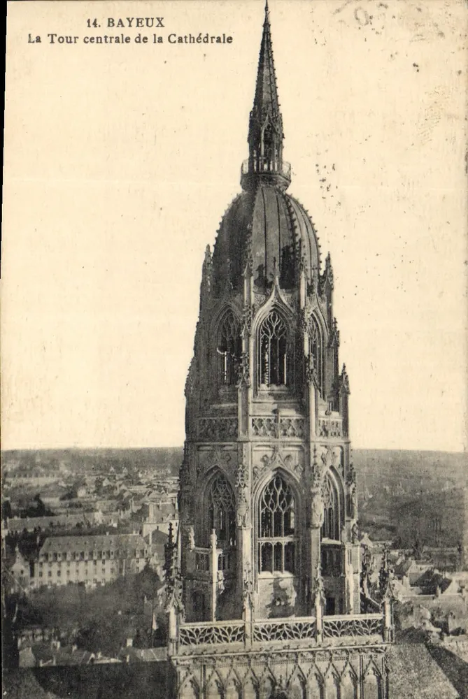 Bayeux — Die Zentraltürme der Kathedrale — Unbekannter Verlag, Seriennummer 14 - Vorderseite