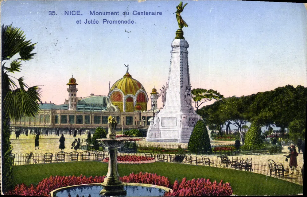 Nizza. Monument van het Centenaire en Promenade Jetée — Serie 35, uitgever 'Les Plus Beaux Sites de France' - Voorkant