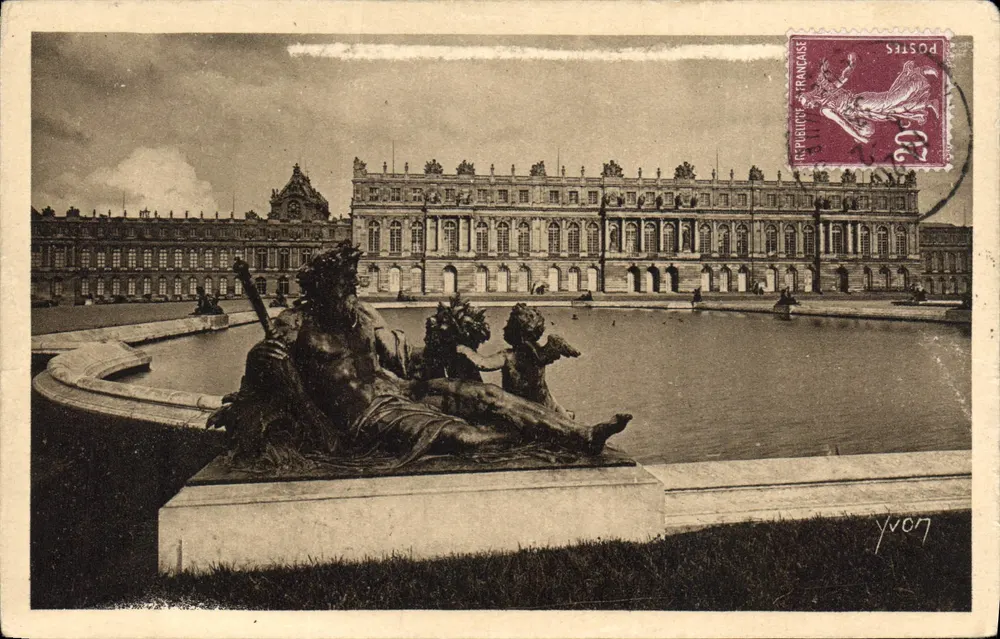 Schloss Versailles — Fassade über die Parterres d'Eau — Édition d'Art Yvon - Vorderseite